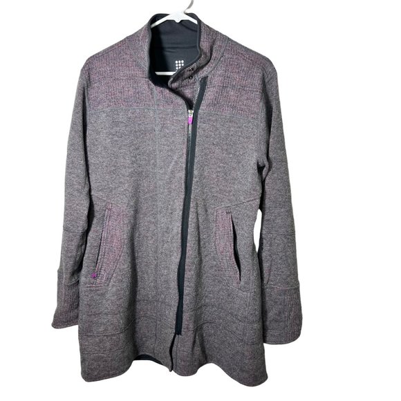 Title nine Jackets & Blazers - Title Nine Swacket Wool Gray/Purple Size Large